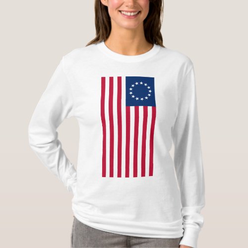 Vertical Betsy Ross Flag T_shirt