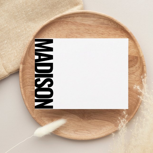 Vertical Big Name Bold Typography Note Card (Creator Uploaded)