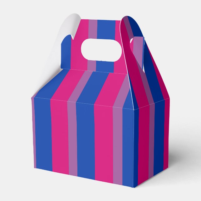 Vertical Bisexual Pride Flag Favor Boxes (Front Side)