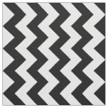 Vertical Black and White Chevron Stripe Zigzag Fabric