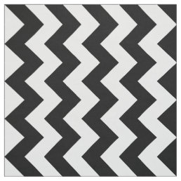 Vertical Black and White Chevron Stripe Zigzag Fabric