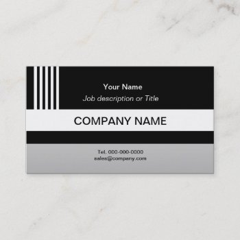 Vertical Black And White Stripes Business Card by studioart at Zazzle