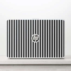 Vertical Black and White Stripes HP Laptop Skin