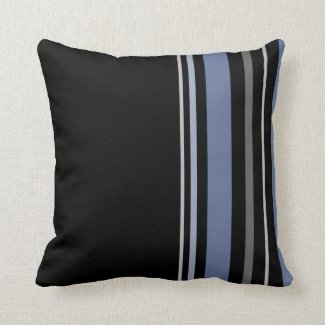 Vertical Black Multicolor Stripe Pillow