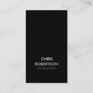 Vertical Black White Gray Attractive Business Card