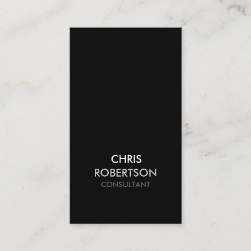 Vertical Black White Gray Attractive Business Card