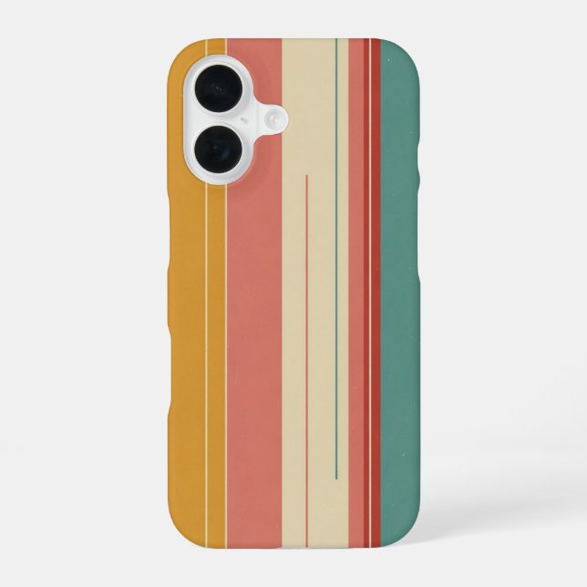 Vertical Blocks with Lines iPhone Case (Back)