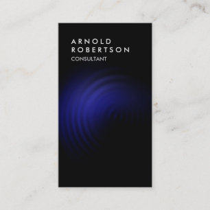 Vertical Blue Black Quality Trendy Business Card