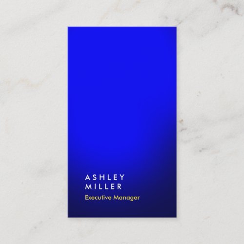 Vertical blue color professional modern simple business card