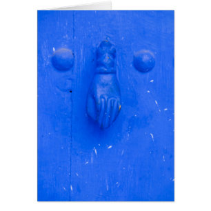 Vertical Blue Door Knocker Cards