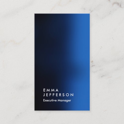 Vertical blue sharp professional plain business card