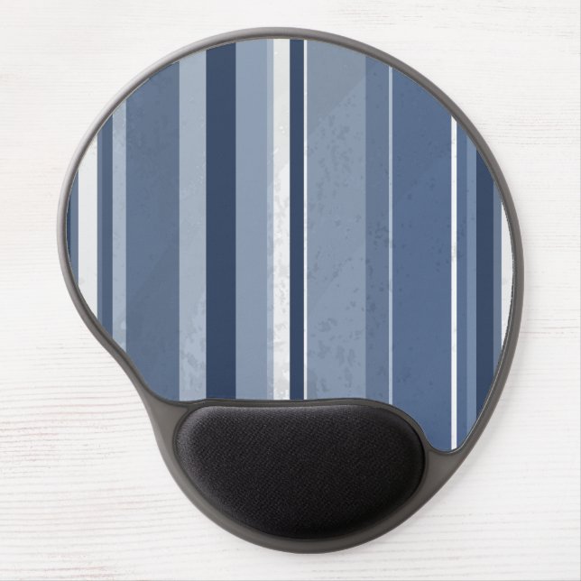 Vertical Blue Stripes Gel Mouse Pad (Front)