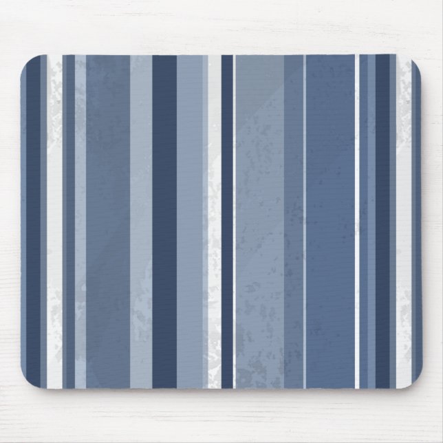 Vertical Blue Stripes Mouse Pad (Front)