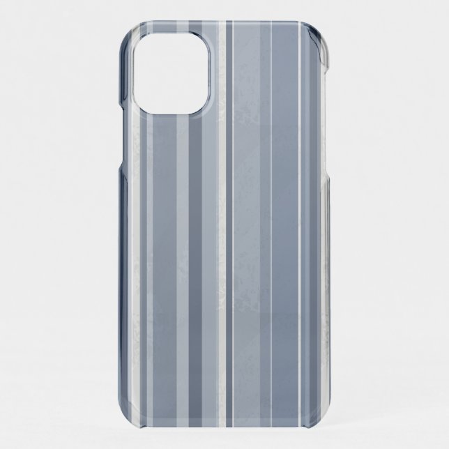 Vertical Blue Stripes Uncommon iPhone Case (Back)