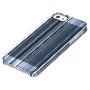 Vertical Blue Stripes Clear iPhone SE/5/5s Case