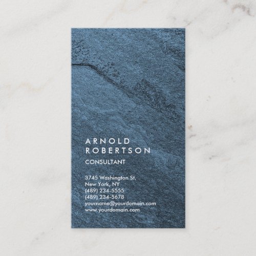 Vertical Blue Wall Design Trendy Unique Business Card