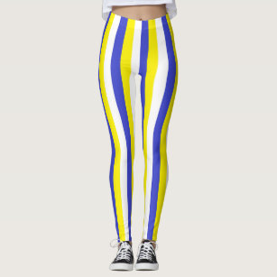 Women's Blue Vertical Stripes Leggings