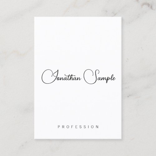 Vertical Business Card Typography Modern Template