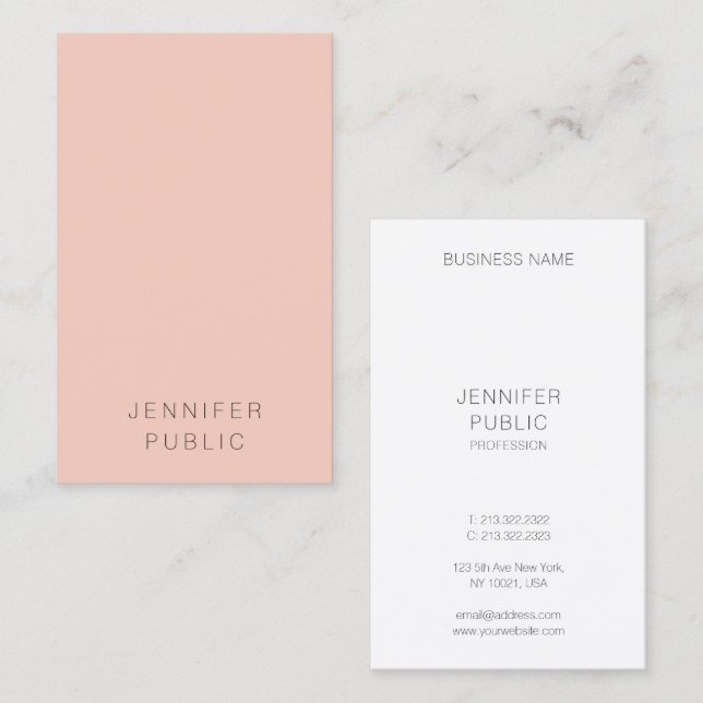 Vertical Business Cards Elegant Modern Simple (Front/Back)