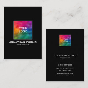 Vertical Business Cards Template Your Own Logo