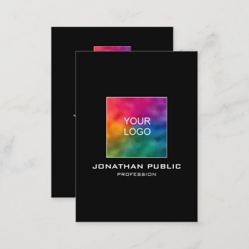 Vertical Business Cards Template Your Own Logo