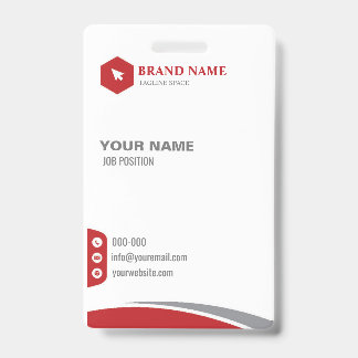 Vertical Bussines Badge Card