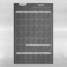 Vertical chalkboard kitchen magnetic calendar
