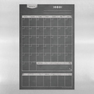 Vertical chalkboard kitchen magnetic calendar dry erase sheet