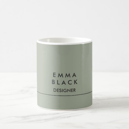 Vertical Chic Gray Stylish Professional Designer Coffee Mug