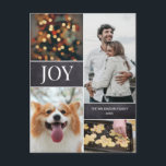 Vertical Christmas 2020 family photo Collage Holiday Postcard<br><div class="desc">Your beautiful special photos deserve to be shared during this time of year as you send warm wishes. Customize this modern collage design & personalize with your family last name and greeting. Find the other pieces from the collection. (this is a vertical format, we also have a horizontal version) With...</div>