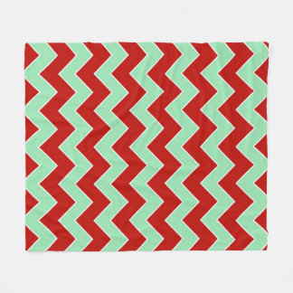 Vertical Christmas Zigzag Fleece Blanket