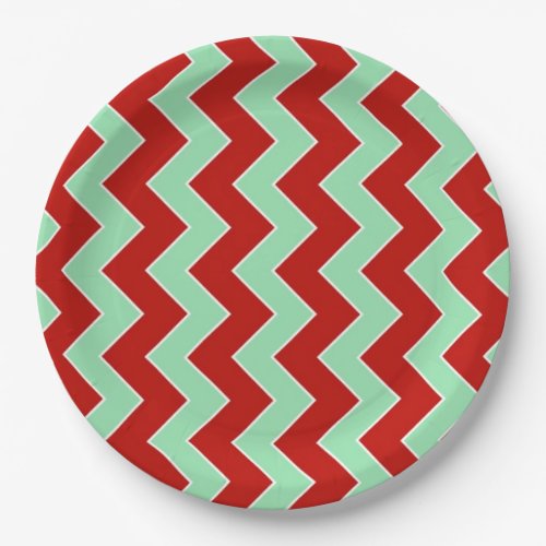 Vertical Christmas Zigzag Paper Plates