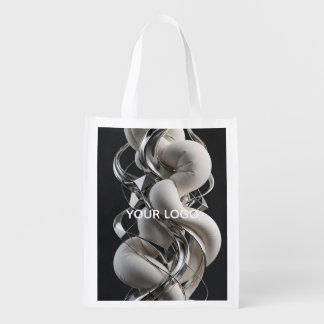 Vertical Chrome Twist - Premium 3D Grocery Bag