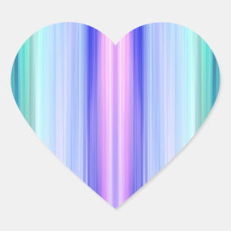 Vertical Color Stripes Heart Sticker