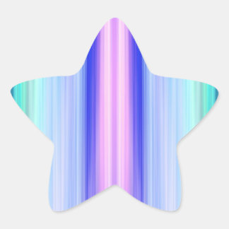 Vertical Color Stripes Star Sticker