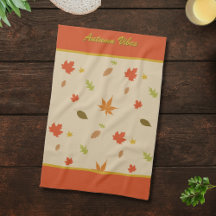 Vertical Colorful Autumn Leaves custom text