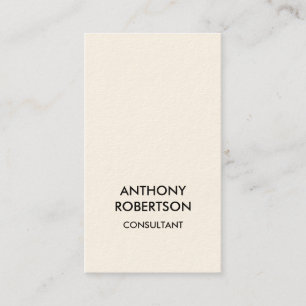 Vertical Cream Unique Design Business Card