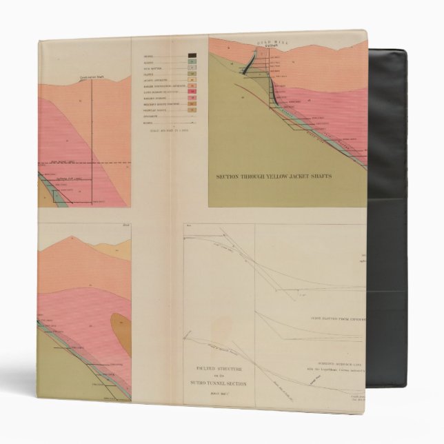 Vertical Cross Sections of the Lode, Belcher Mine Binder (Front/Inside)