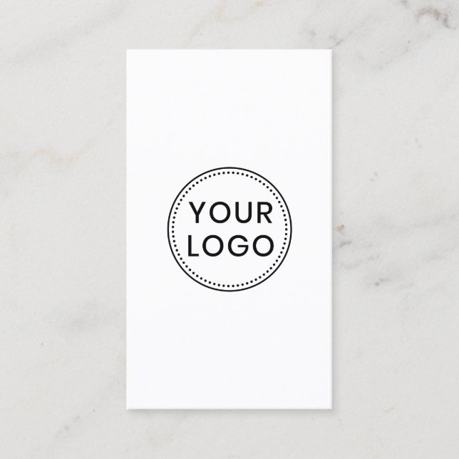Vertical custom logo modern minimalist business card (Front)