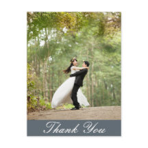 Vertical Custom Wedding Photo Thank You