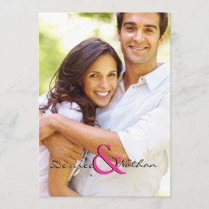 Vertical Customizable Photo Wedding Invitation