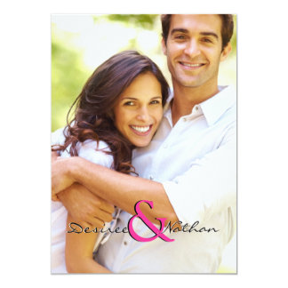 Vertical Customizable Photo Wedding Invitation