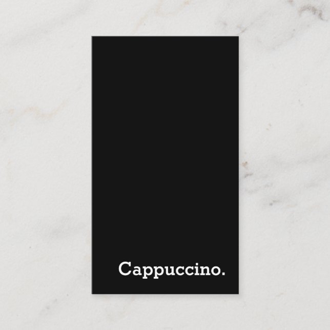 Vertical Dark Loyalty Cappuccino Punch-Card (Front)