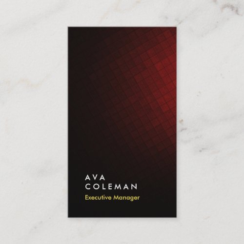 Vertical dark red tiles simple plain manager business card