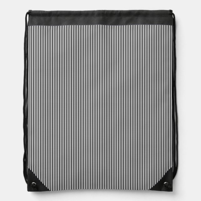 Vertical Design One Drawstring Bag (Front)