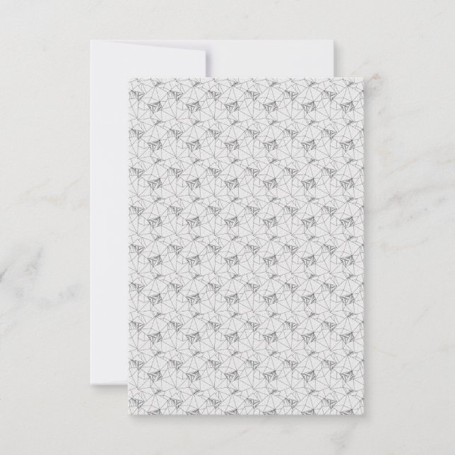 vertical Design One Hundred Two RSVP Card (Front)