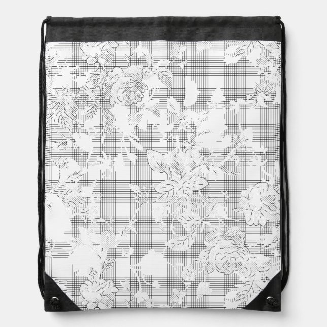 vertical Design Twenty Seven Drawstring Bag (Front)