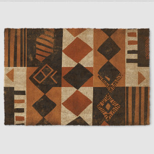 Vertical design with African elements Fiber Doormat