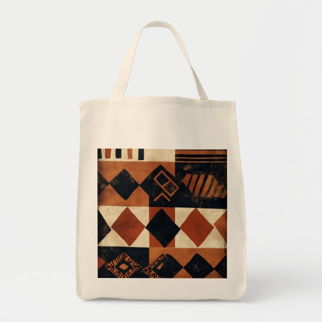 Vertical design with African elements Tote Bag (Front)
