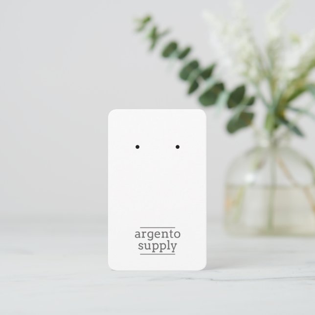 Vertical Earring Card-Add Your Logo Business Card (Standing Front)